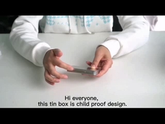 子供の抵抗力がある錫のPrerollのタバコのスライドの錫箱