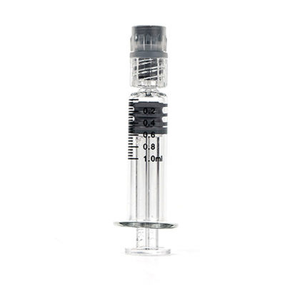 ホウケイ酸塩のLuer Silp Luerロックの先端のスポイト1mLの麻CBDオイルのガラス スポイト