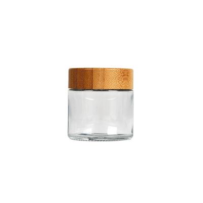 3ozタケふたが付いている明確なガラス雑草の瓶3.5グラム ガラスの第8瓶