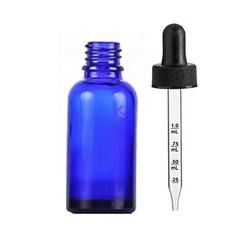 タムパー・エビデント キャップ ガラスドロッパーボトル THC オイル アンバー 青 黒 子供耐用 ガラスボトル ドロッパー付き
