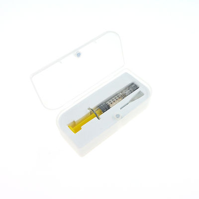 CBDオイル ガラス注射器 ルアーロック THCオイル注射器 1ml 空のルアーキャップ ガラス注射器