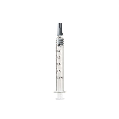 CBDオイル3mlの軽打のスポイトのためのLuerロックの先端の生殖不能のガラス スポイト