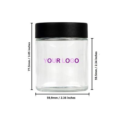 ねじふたガラスのインド大麻の瓶とのCRCの雑草の包装の瓶明確な4oz