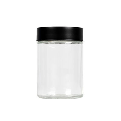 無鉛明確な麻の花のガラス雑草の瓶の広い口5oz