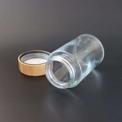 インド大麻の貯蔵のための子供の抵抗力があるタケふたのガラス瓶2oz 3oz 4oz 5oz 6oz