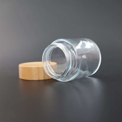 Childproof 4ozタケふたのガラス瓶の気密のインド大麻の花の瓶