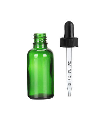 30ml 1ozの大麻油のための子供の抵抗力がある上が付いているこはく色のガラス点滴器のびん