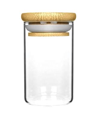 バンブー 木製 蓋 丸い キッチン 食品 貯蔵 器 高熱耐性