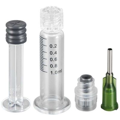 CBDオイル ガラス注射器 ルアーロック THCオイル注射器 1ml 空のルアーキャップ ガラス注射器