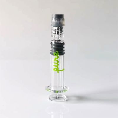CBDオイル ガラス注射器 ルアーロック THCオイル注射器 1ml 空のルアーキャップ ガラス注射器