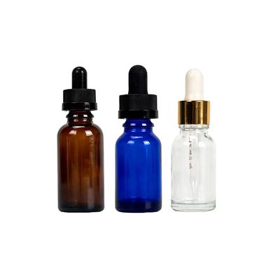 タムパー・エビデント キャップ ガラスドロッパーボトル THC オイル アンバー 青 黒 子供耐用 ガラスボトル ドロッパー付き