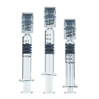 0.5ml ルアー スリップ ルアー ロック ボロシリケート ガラス 注射器 CBD オイル