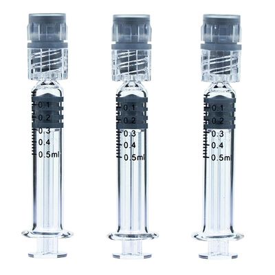 0.5ml ルアー スリップ ルアー ロック ボロシリケート ガラス 注射器 CBD オイル